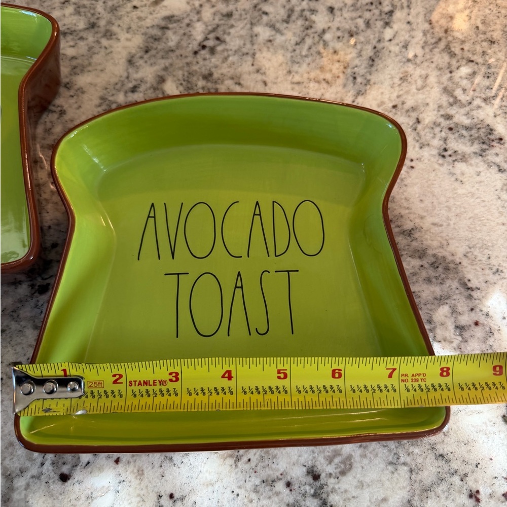 Rae Dunn Green Avocado Toast Plates - Picture 4 of 4